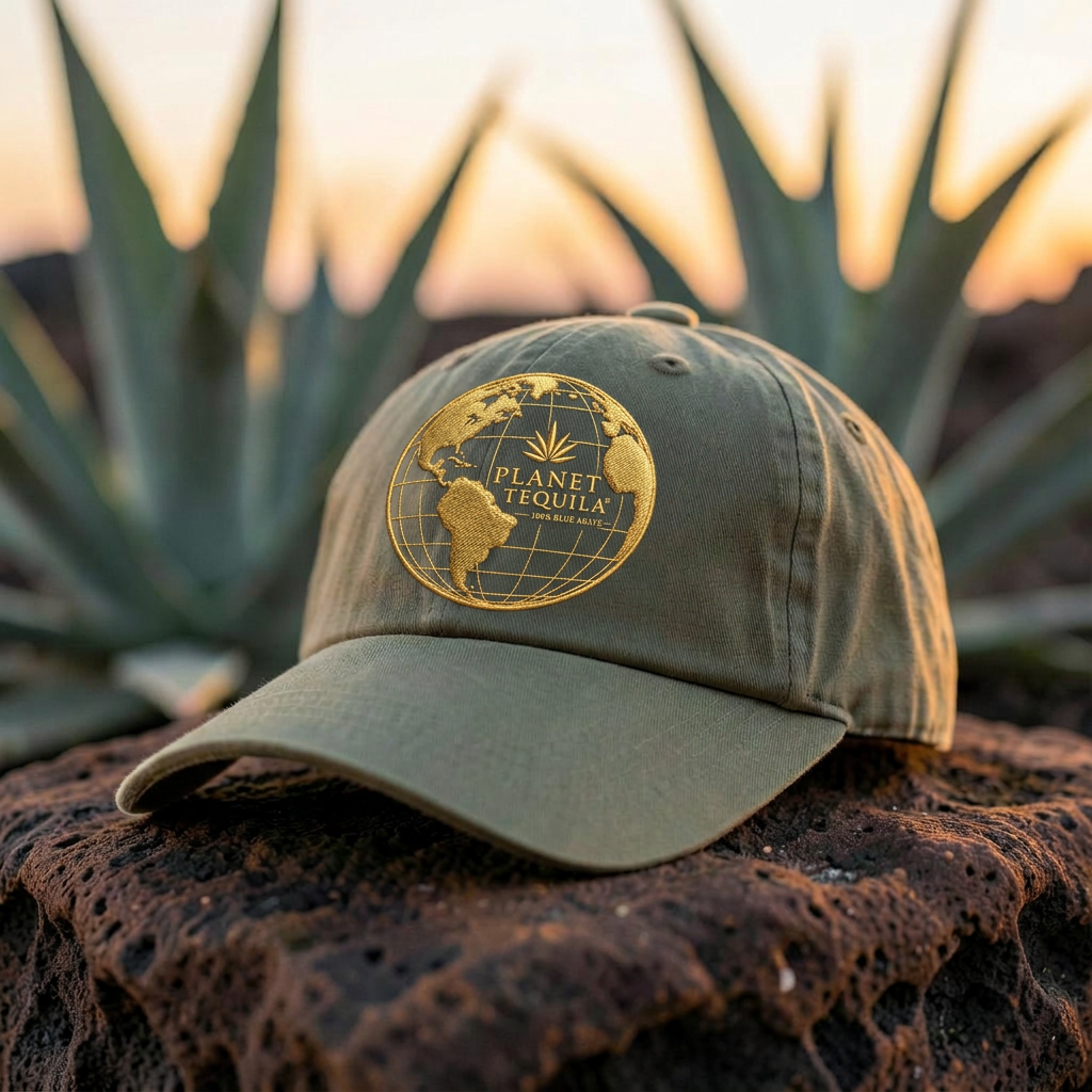 Olive Planet Tequila embroidered cap